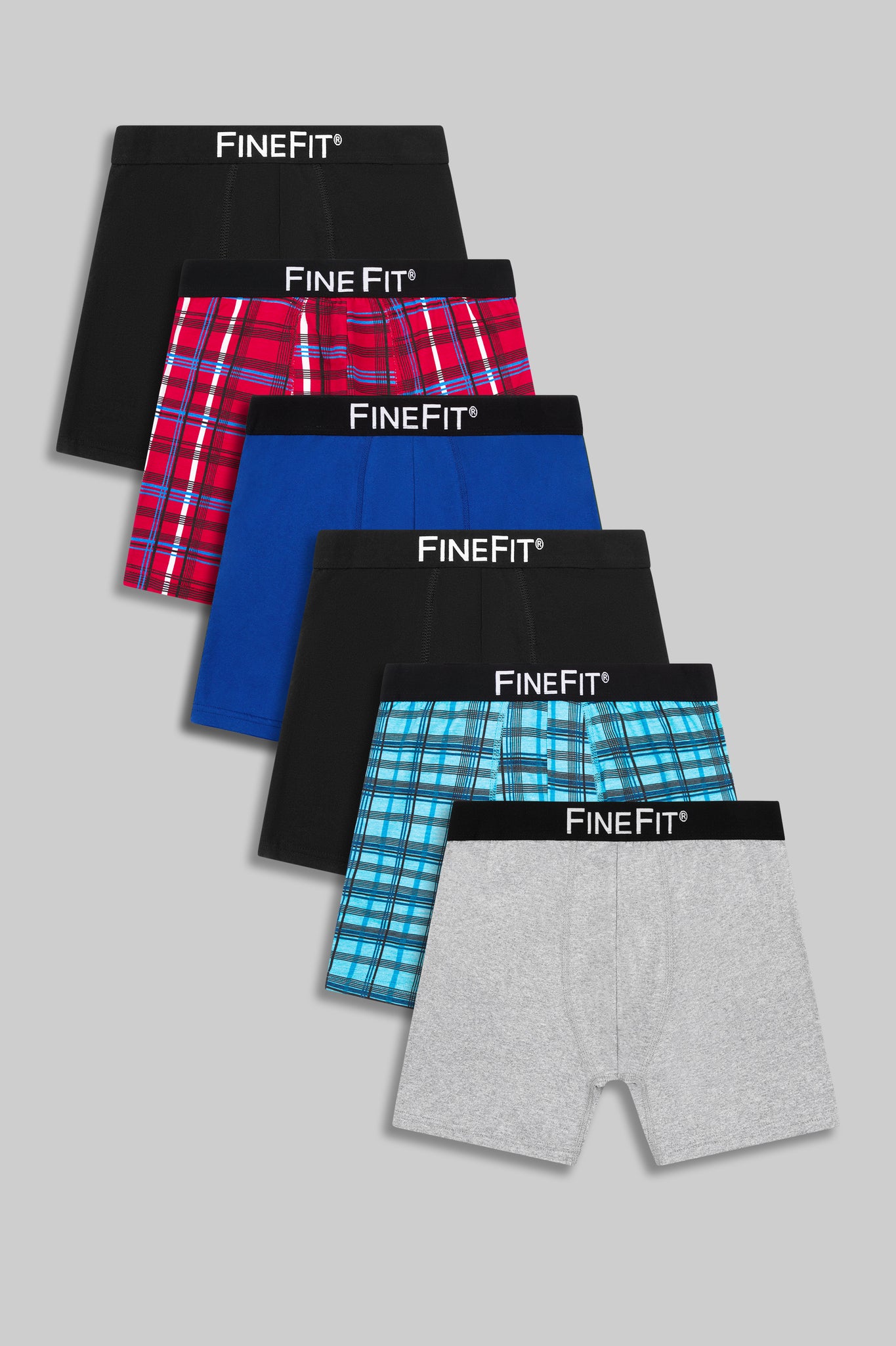 FineFit Boxer Briefs - 6 Pair Pack