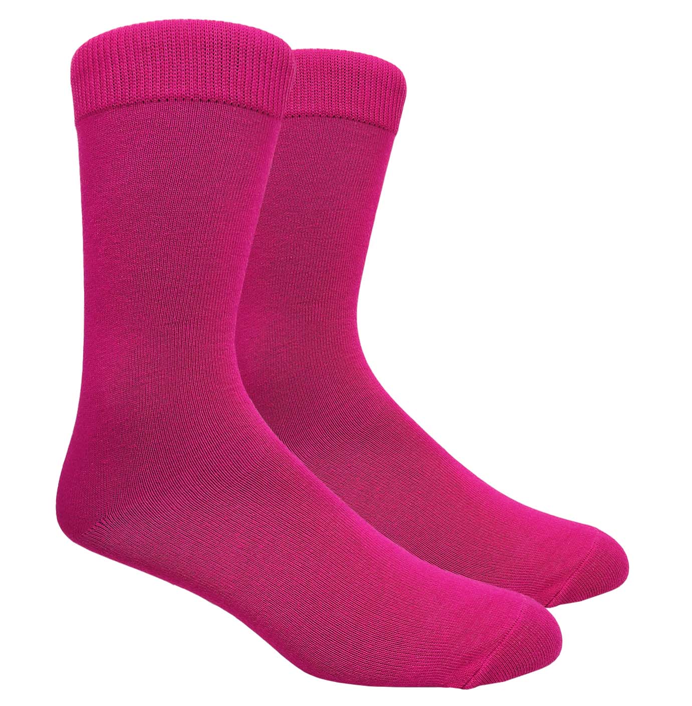 Black Label Plain Dress Socks - Fuschia