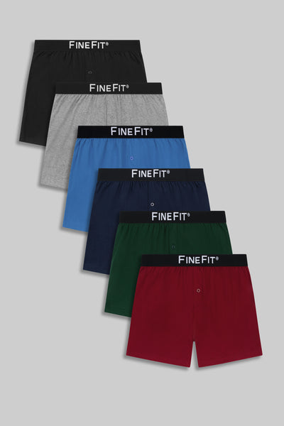 FineFit Knit Boxers - 6 Pair Pack