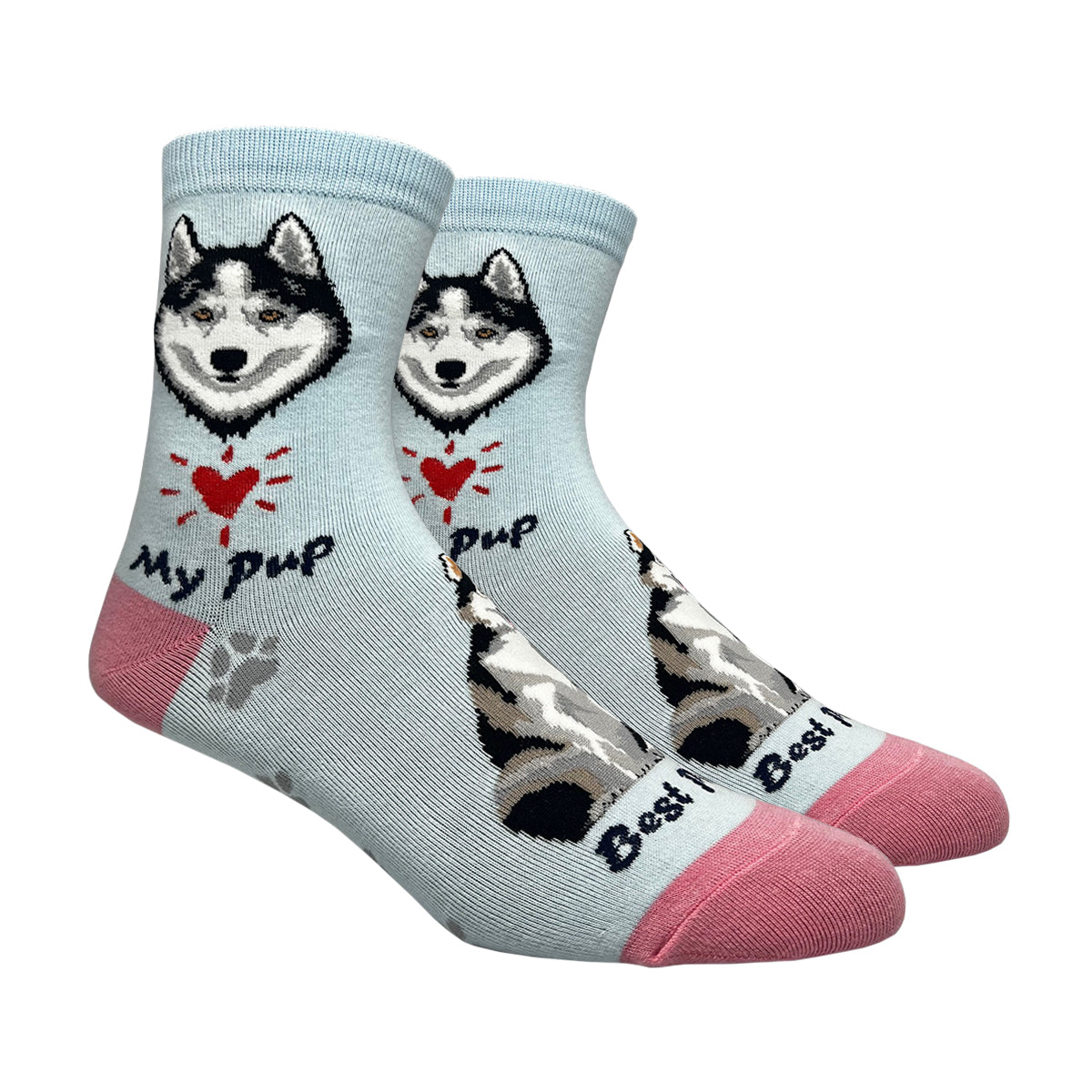 Women's Siberian Husky Crew Socks